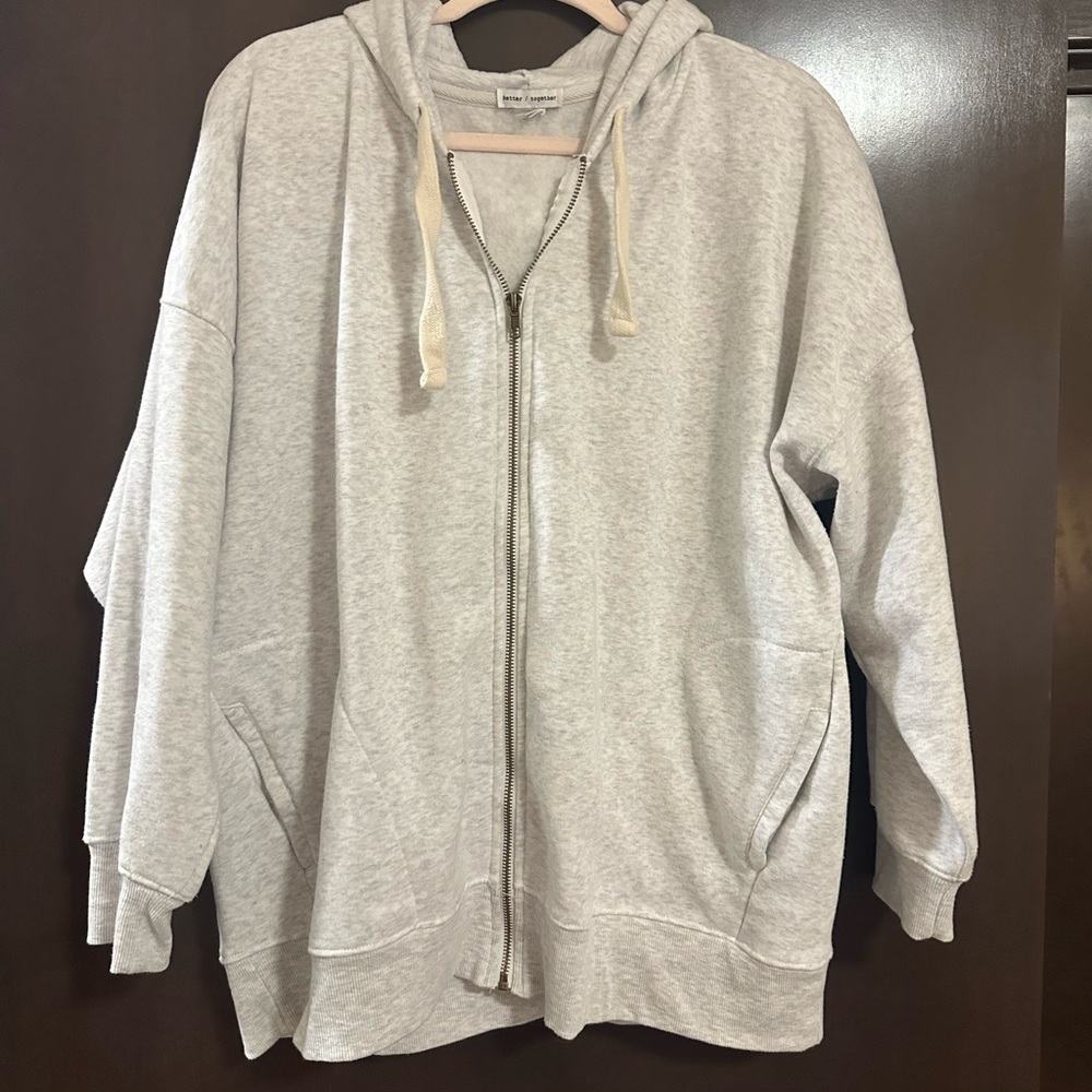 Gray Zip-Up Hoodie